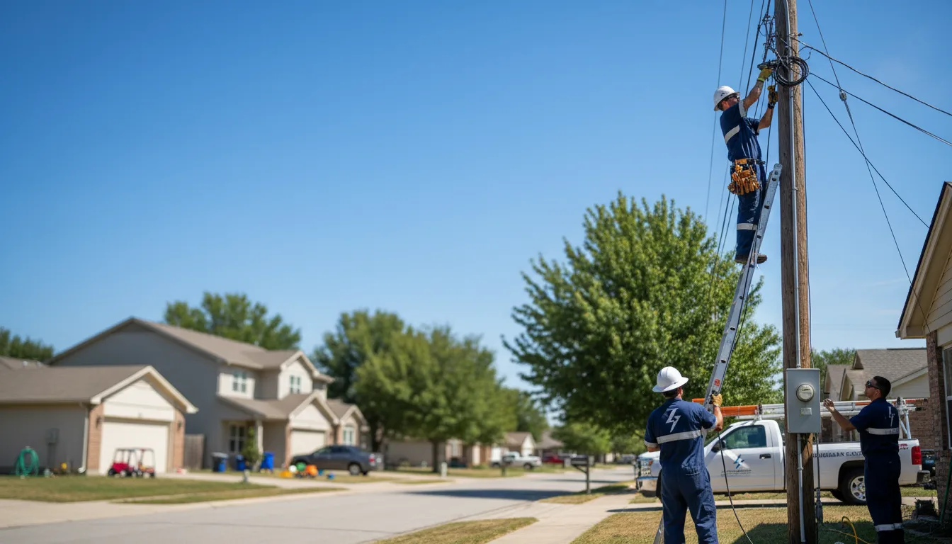 Residential electrician providing installation services in Tatamy, PA